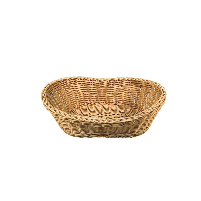 仿藤麵包籃(粉咖啡) 20*14.5*7cm