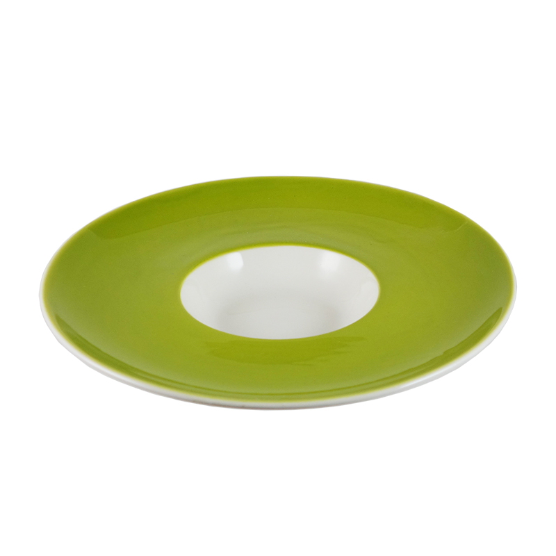 象牙強化 球形湯盤/寬邊 J-LG 青草綠