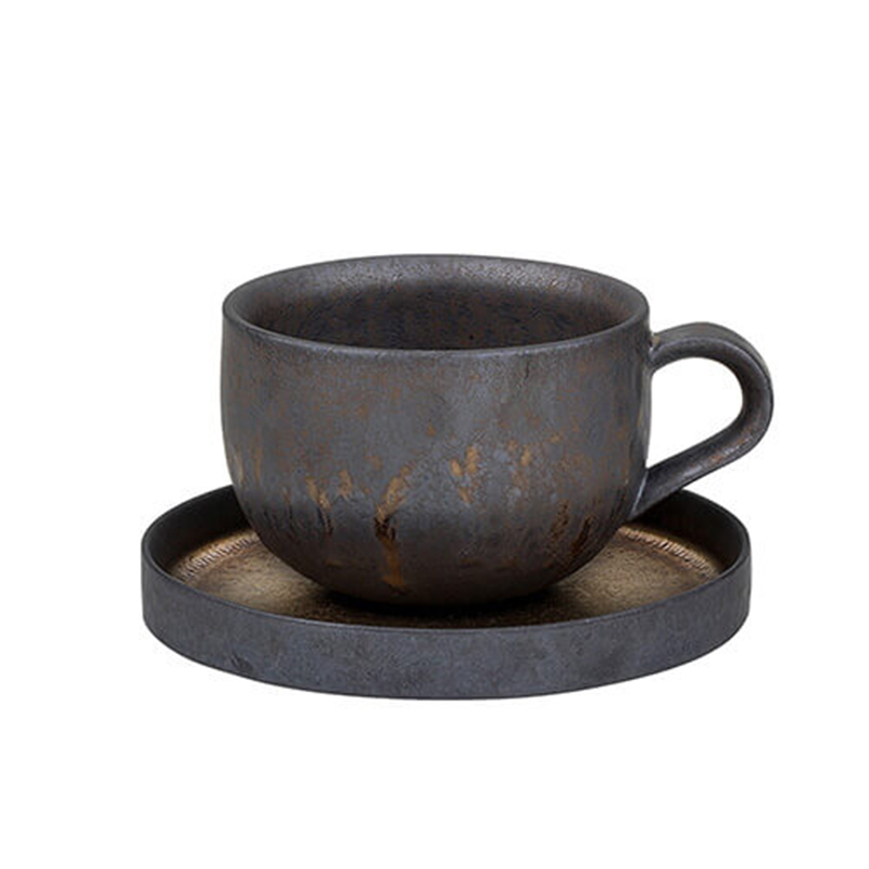 黑鐵釉缽本-咖啡杯碟(280ml)