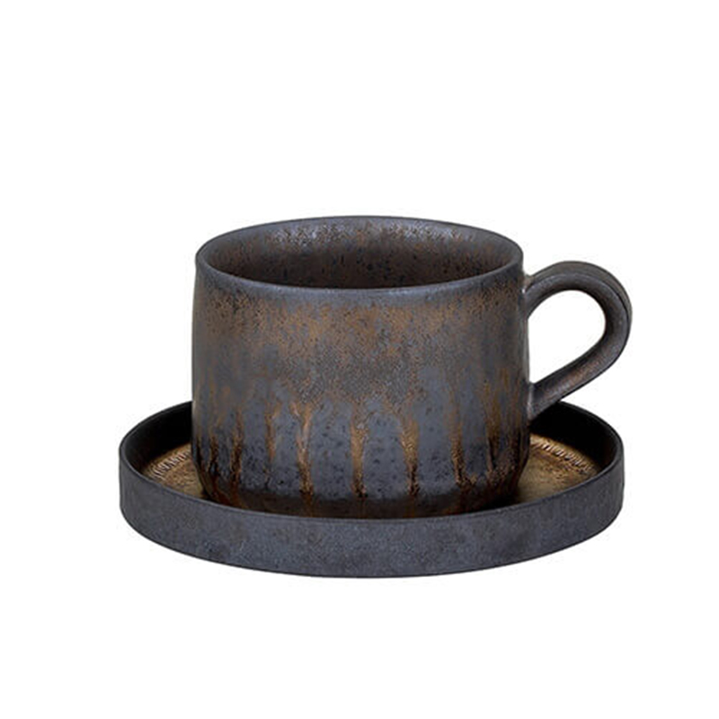 黑鐵釉燧人-咖啡杯碟(250ml)