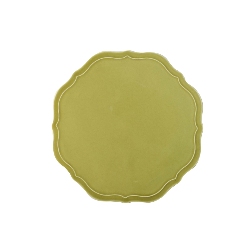 美濃燒 mimi 橄欖綠餐盤-21cm