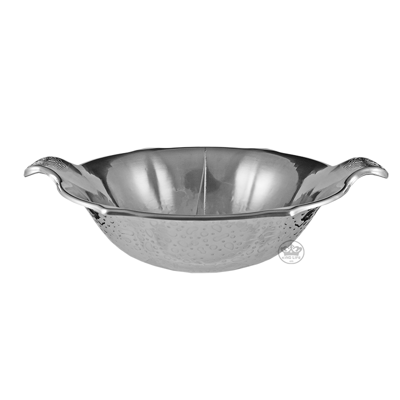 三層鋼捶印鴛鴦鍋/360*H100mm