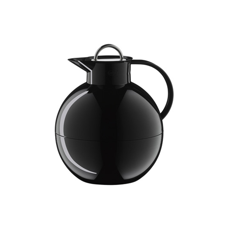 alfi 真空保溫壺 Kugel 亮面塑料 亮黑色 不銹鋼壺蓋 0.94 L