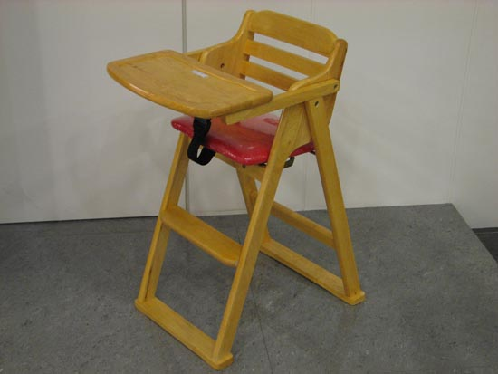 兒童椅-核桃木可折疊  原色