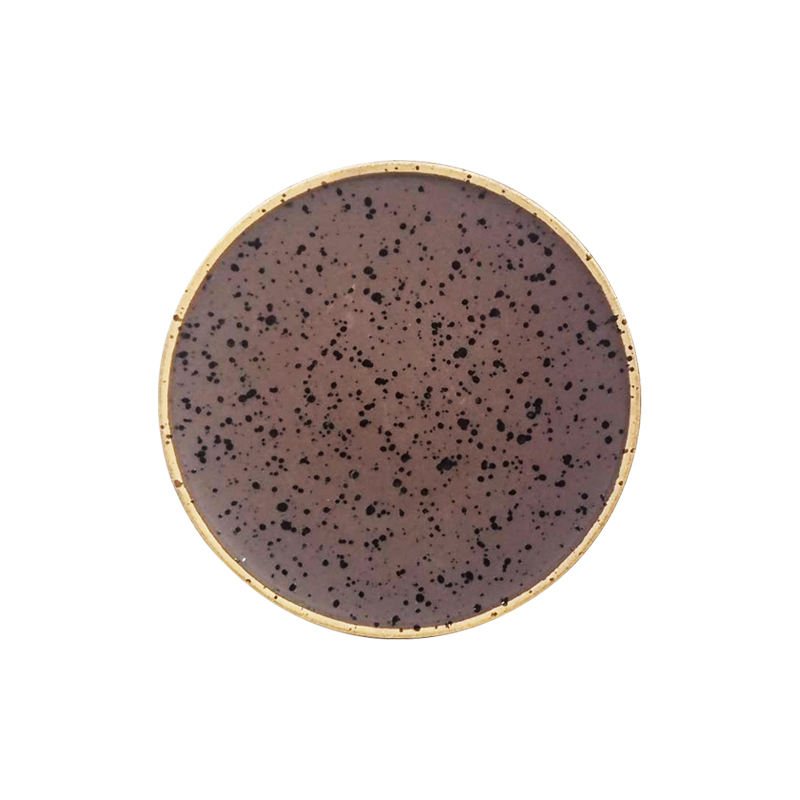 5.5"金邊亮點黑杯碟