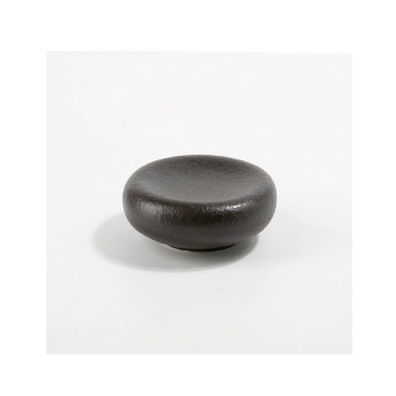 粗釉黑雙層圓碟4.25"(10.8*10.1*H4.3cm)