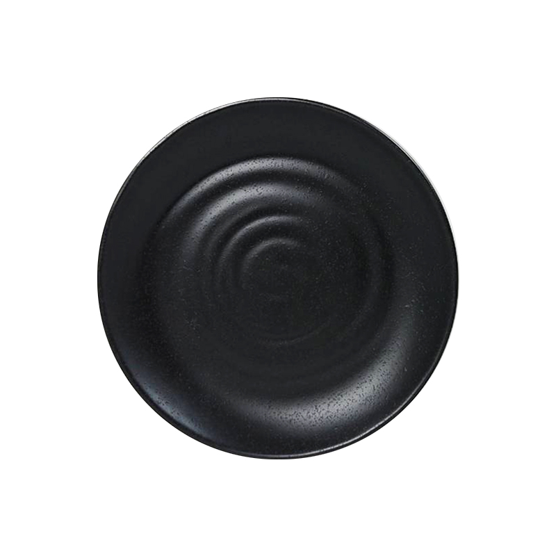 7"陶面螺紋果盤 黑色 195*20mm