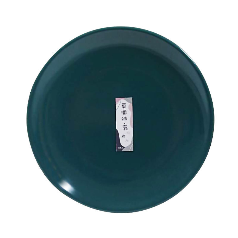 M010圓形果盤-莫蘭迪霧綠 25.5*2.3