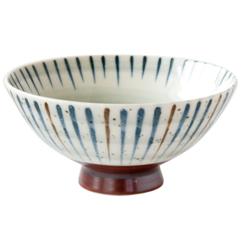 日本製陶瓷毛料飯碗14cm十草