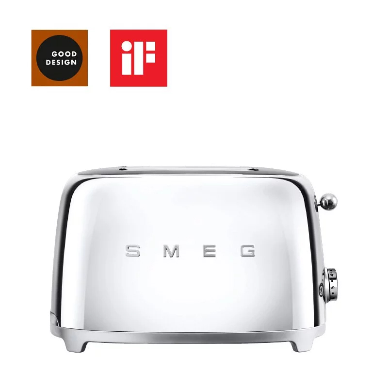 義大利SMEG兩片式烤麵包機-閃亮銀