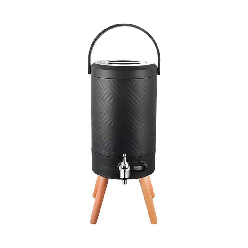 茶桶-5L智慧不銹鋼內膽+PP蓋(黑)