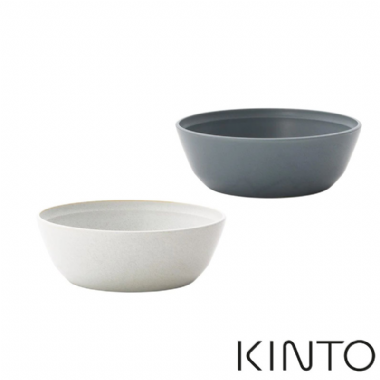 KINTO FOG系列餐碗19cm (灰白 深灰 日本製)