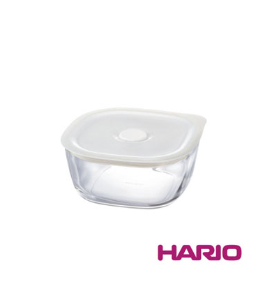 HARIO 方形玻璃密封保鮮盒600ml