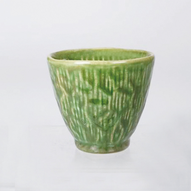 綠釉石紋茶杯