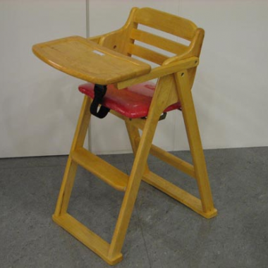 兒童椅-核桃木可折疊  原色