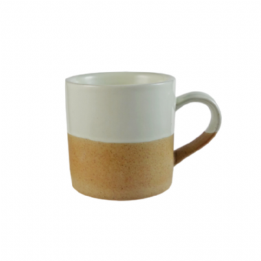 羅馬粗陶咖啡杯(經典白)(口8*H8cm)