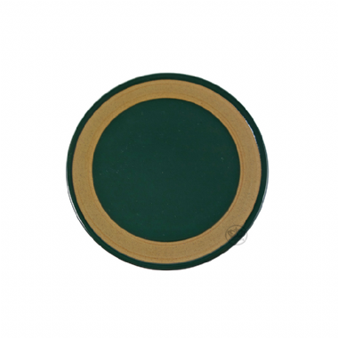 羅馬粗陶咖啡盤(翡翠綠)(150mm)