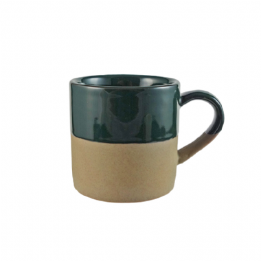 羅馬粗陶咖啡杯(翡翠綠)(口8*H8cm)