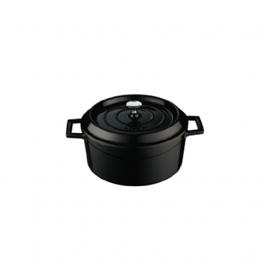 LAVA圓鑄鐵鍋(直徑14cm)黑色