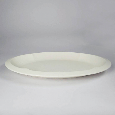 18"橢圓熱菜碟-白 46*28*4.5cm