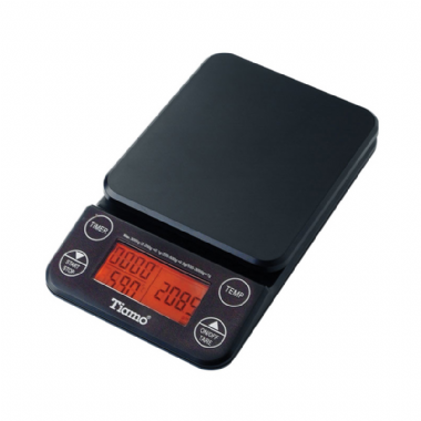 KS-9005 計時感控電子秤(橘光版)-黑 2kg 