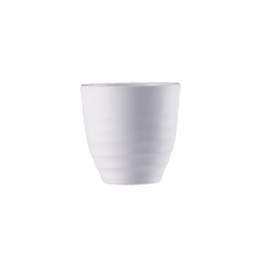 日式螺紋水杯 白 7.7*7.6cm
