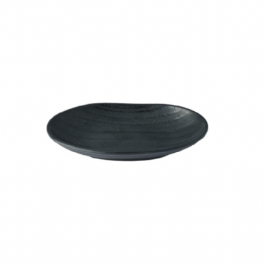 陶面橢圓線形盤 黑 18.4*11.4*2.8cm